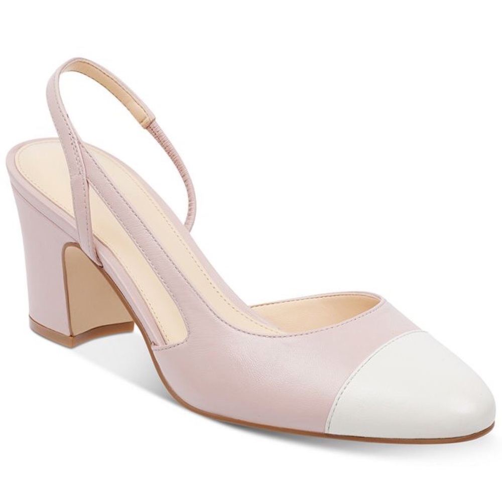 Ivanka Trump pink and white slingbacks